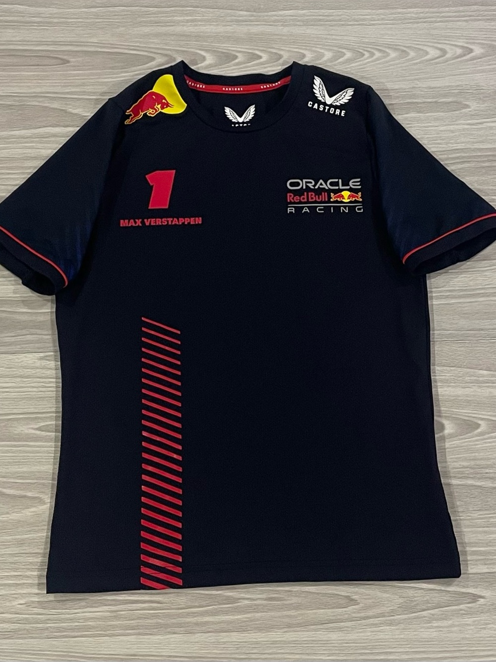 Castore Red Bull Racing F1 Max Verstappen Shirt Navy Blue Youth Size Medium
